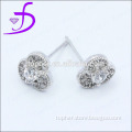 925 silver jewelry earrings made with Chinese 3A zircon